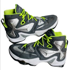 Nike Lebron James XII 13 ID 836142-992 Gray Silver Sneakers Mens Sz 13